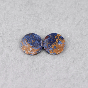 Pietersite naturelle de haute qualité, forme ronde de 12 mm, coupée à plat des deux côtés, hautement polie, cabochon de pierre précieuse en vrac pour la fabrication de bijoux et pendentifs - Product Image 1