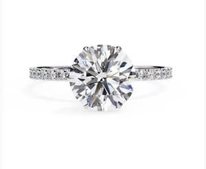 Elegante Anillo de Boda con Diamantes Incrustados para Mujer, Plata de Ley, Regalo de Compromiso para Mujer - Product Image 3