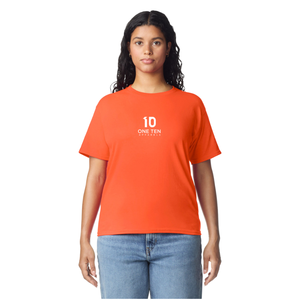 Camiseta de Mujer Naranja de Algodón Suave, Informal, de Manga Corta, Cómoda, Básica, Ropa de Moda, Ropa Personalizada al por Mayor - Product Image 2