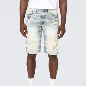 Shorts en jean pour hommes, nouvelle collection été, haute qualité, décontracté, style vintage urbain, délavage clair, confortable, respirant, coupe droite - Product Image 6