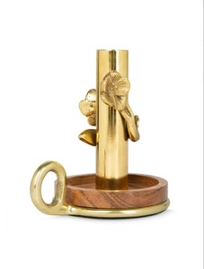Pot à bougie cylindrique en pierre, motif marbre naturel, résistant à la chaleur, décoration d'intérieur - Product Image 1