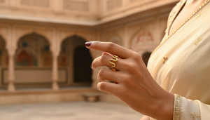 Anillo Ondulado de Oro de 10k, Diseño Personalizado Hecho a Mano, Fabricante de Joyería de Moda Minimalista, Abstracta, en Zigzag, Apilable, para Mujer - Product Image 4