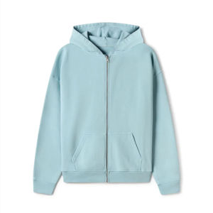 Premium <b>Zip</b> Up Hoodie Oversized Cotton Fleece Drop Shoulder <b>Zip</b> Hoodie Custom Streetwear Wholesale Apparel Manufacturer DDP - Product Image 1