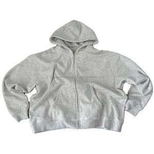 Ensemble deux pièces pour homme, sweat à capuche surdimensionné personnalisé à fermeture éclair et pantalon de survêtement ample à rayures, imprimé, épais, vente en gros, best-seller - Product Image 3