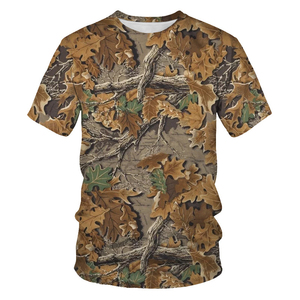 เสื้อยืดแขนยาวลายพรางสำหรับผู้ชาย คอกลม ทรงปกติ ระบายอากาศได้ดี ผลิตจากโพลีเอสเตอร์ สวมใส่สบายๆ ลายพิมพ์ - Product Image 2