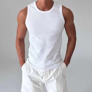 Débardeur Tendance pour Homme – Sous-vêtement Tricoté Décontracté pour le Sport, la Fitness et la Gym – Couche de Base Printemps-Été – Nouveaux Gilets Américains - Product Image 3