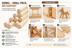 Tiges en bois de tilleul rondes polies, bâtons en bois naturel pour l'artisanat DIY et la décoration intérieure - Product Image 6