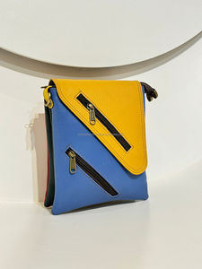 Nouveau sac à bandoulière en cuir recyclé occidental Multi couleur sac à main de vente chaude femmes élégant Unique sac à bandoulière multicolore - Product Image 2