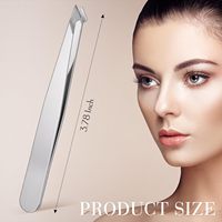 Lot de 3 pinces à épiler à pointe fine en acier inoxydable, durables pour l'élimination des poils incarnés et des éclats de verre, et la précision du soin des sourcils