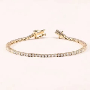 Best Quality Moissanite Tennis Chain 925 Sterling Silver 14K/18K Bracelet Zirconia Tennis Bracelets - Product Image 2