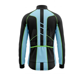 Outdoor Performance <b>Cycling</b> <b>Jacket</b> With Full Zipper Lightweight Material Breathable Panels Wind Protection And <b>Reflective</b> Finish - Product Image 4
