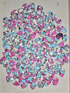 Venta al por Mayor de Cabujones de Algodón de Azúcar Natural Turquesa, Piedras Sueltas de Gemas Coloridas en Formas Variadas para la Fabricación de Joyas - Product Image 3