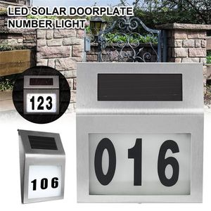 Insegna Luminosa a LED ad Energia Solare per Indirizzo Casa e Numero Civico, Lampada per Porta, Targa Illuminata con Indirizzo - Product Image 4