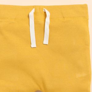 Pantalones y pantalones cortos de bebé mostaza de calidad superior Leggings con cordón de elastano de bambú orgánico Orgánico y ecológico - Product Image 3