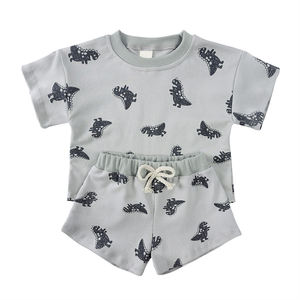 Conjuntos de Ropa de Verano al por Mayor para Niños y Niñas, Camiseta Informal de Uso Diario, 2 Piezas - Product Image 5