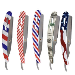 Navaja de Afeitar Profesional de Acero Inoxidable, Recta y Segura, para Barbería, para Eliminar el Vello Facial, con 10 Piezas - Product Image 4