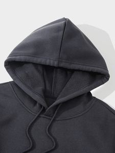 Sweat-shirt à capuche beige pour homme, imprimé avec une citation inspirante, logo au dos, décontracté, en coton tricoté, coupe classique, pour l'automne - Product Image 5