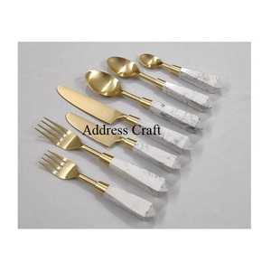 ชุดช้อนส้อมขายดีพร้อมด้ามเรซิ่น ขัดเงาแบบด้าน สำหรับใช้ในบ้าน โรงแรม โต๊ะอาหาร ชุดอุปกรณ์บนโต๊ะอาหาร ช้อน ส้อม มีด เรซิ่น - Product Image 2