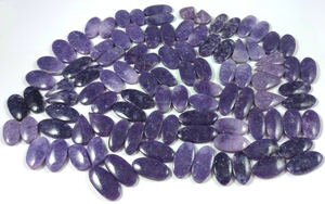 Pierre précieuse naturelle Lepidolite en paire, cabochons, pierres à facettes, cristaux de guérison, vente en gros, exportation - Product Image 4