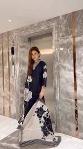 Nouvelle Robe de Soirée et de Bureau en Soie Georgette Brodé Personnalisé, Longueur Genou, Confortable et Sophistiquée pour Femme - Product Image 5