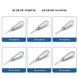 Elevadores Quirúrgicos Dentales Manuales de Acero Inoxidable con Certificación CE, Empuñadura Ergonómica de Lujo, Clase II, Plateados, Juego de 1 Pieza - Product Image 6