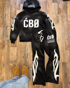 Conjunto Deportivo de Forro Polar para Hombre, Sudadera con Capucha y Pantalones Jogger, Dos Piezas, Ropa Deportiva de Invierno - Product Image 4