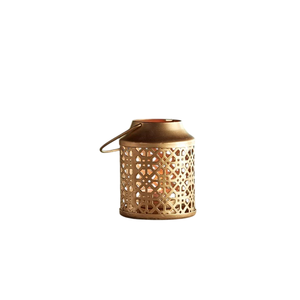 Light Pink <b>Brass</b> <b>Lantern</b> With Gold Handle And Cutout Pattern For Home Decoration Handmade Candle <b>Lanterns</b> On Sale - Product Image 4