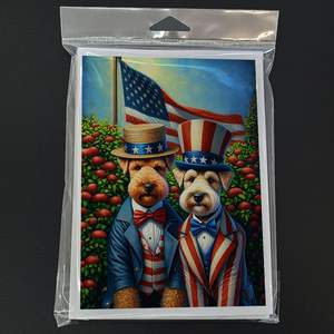 All American Lakeland Terrier Whimsical A7 Greeting Card Pack 8 Blank Note Cards with <b>Envelopes</b> <b>5x7</b> Size - Product Image 3