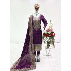 ชุดปาร์ตี้สำหรับผู้หญิงที่มีดีไซน์พร้อมชุด Dupatta ที่สวยงามสำหรับโอกาสพิเศษ - Product Image 5