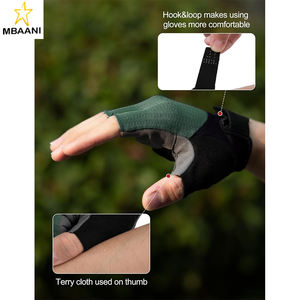 Gants de cyclisme pour hommes, gants de vélo de route rembourrés en gel à mémoire de forme absorbant les chocs, gants de vélo demi-doigts - Product Image 5