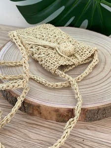ใหม่ผู้หญิงตะวันตก Macrame กระเป๋าถือฤดูร้อนชายหาดถุงฟางร้อนขายที่กําหนดเองโบฮีเมียน Handmade กระเป๋าถือหญ้าทะเลกระเป๋าชายหาด