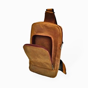 High Quality Genuine Brown Leather Women <b>Sling</b> Bag Elegant Crossbody Chest Pack for Daily & Travel Use - Product Image 1