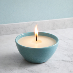 Recipiente de Cerámica para Velas Aqua Bliss, Tazón Pequeño con Acabado Liso, Resistente al Calor, Duradero, Reutilizable, para una Sola Vela, Decoración Elegante para el Hogar - Product Image 1