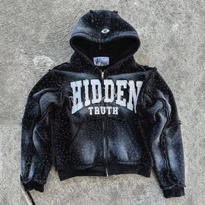 Sudadera con Capucha para Hombre, Moderna, 100% Algodón, con Logotipo Personalizado, Bolsillo Tipo Canguro, Corte Regular, Estilo Casual Urbano, Invierno, Ecológica - Product Image 1