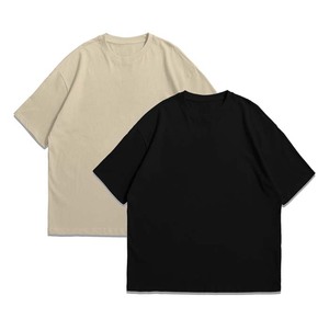 Chemise à manches courtes pour homme, de haute qualité, nouvelle collection été, décontractée, couleur unie, tricotée, 100% coton, respirante, coupe ample - Product Image 1