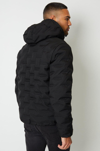 New Style Custom Logo Male Black Tall Hooded High Shine Puffer <b>Men's</b> <b>Jackets</b> Quilted Winter Outdoor <b>Jacket</b> Down Puffer <b>Jacket</b> - Product Image 2