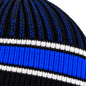 Conjunto de Bufanda y Gorro PBS para Hombre, Color Negro y Azul Rey, Jacquard Transpirable e Impermeable, Diseño con Letras 1914, Bufanda Cálida de Invierno, Gorro de Punto - Product Image 6