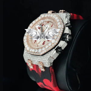 Custom Made Moissanite Diamond Watch Men Luxury Full Stone Setting Wristwatch - Product Image 2