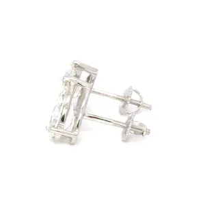 Pendientes de Diamantes Cultivados en Laboratorio, Corte Pera, 3.05 Quilates, Oro Blanco de 14k, G VS - Product Image 3