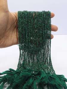 Perles de malachite verte naturelle facettées de forme ronde 2 mm, perles de pierre précieuse malachite, perles de malachite de forme ronde pour la création de bijoux - Product Image 6