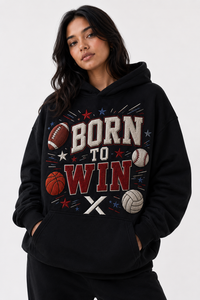 Sudadera con Capucha Negra Extra Grande para Mujer, Otoño-Invierno, 200g, Bordado Chenille, Felpa Premium, OEM, Personalizada - Product Image 6