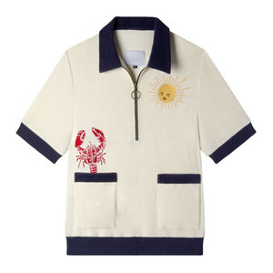 Custom Embroidered Cabana <b>Shirt</b> Men 100% Cotton Turn-down Collar Summer Casual Breathable Eco-Friendly Anti-Wrinkle Wholesale - Product Image 5