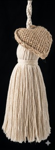 เชือกผูกม่านรูปหัวใจสีเบจสไตล์ผ้าลินินสำหรับตกแต่ง - Product Image 3