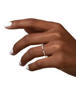 DEF Color VS VVS Clarity Round Lab Grown Diamond 10K 14K Solid Gold Promise Ring Wedding Proposal Ring Open Cuff Diamond Ring - Product Image 5