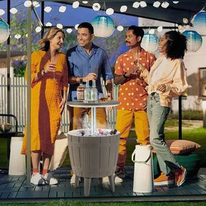 Outdoor Telescopic Tabletop <b>Cooler</b> Bar <b>Table</b> for Beer and Wine Convenient Portable Bar <b>Tables</b> - Product Image 2