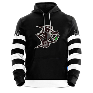 Nuestras sudaderas premium de hockey sobre hielo presentan un diseño clásico con cuello con cordones, logotipo y diseño personalizados, tallas grandes, OEM. - Product Image 3