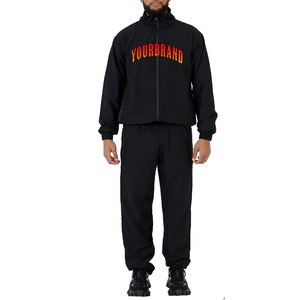 Wholesale Customized Men's Hooded Printed Track Suit Workwear 100% Cotton Breathable Quick Dry Plus Size - Product Image 6