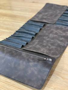 Genuine Leather Knife <b>Roll</b> Culinary <b>Tool</b> Carrier Chef Knife Storage Organizer Durable Travel <b>Bag</b> LKR-0325 - Product Image 6