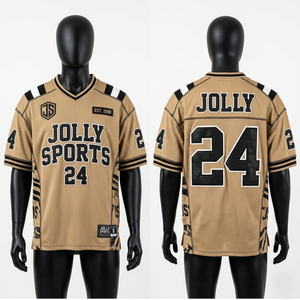 Maillot de football pour homme en coton 100% respirant avec empiècements latéraux or et noir en twill, logo brodé, coupe ample et imprimé - Product Image 4