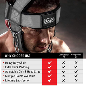 Adjustable Neck Harness with Heavy Duty Steel Chain Padded Nylon Neck <b>Weight</b> Lifting Exerciser <b>Trainer</b> Wholesale - Product Image 6
